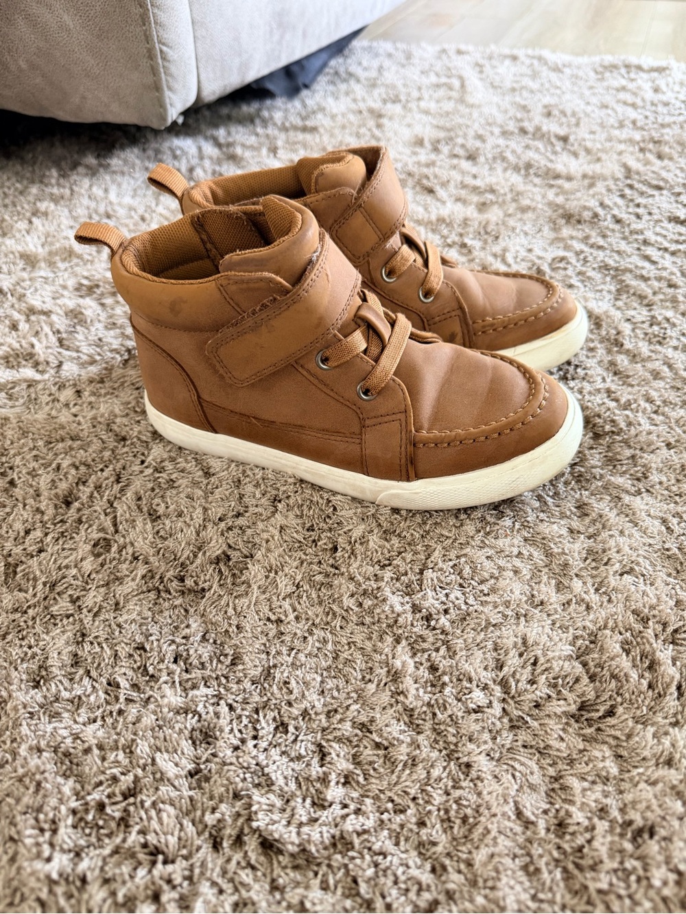 wonder nation Brown High-Top Kids Sneakers
